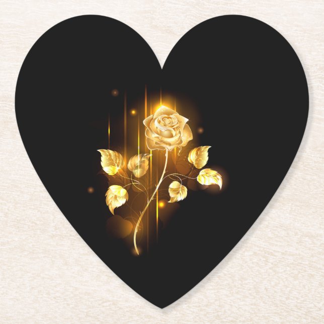 Dessous-de-verre En Papier Rose d'or ( rose d'or ) (Devant)