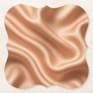 Dessous-de-verre En Papier Rose Gold Satin Soie Motif Abstrait Luxe