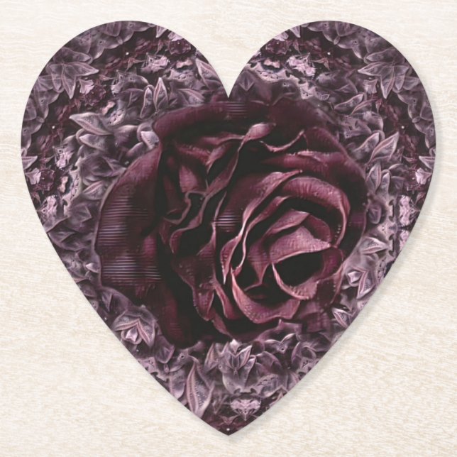 Dessous-de-verre En Papier Rose Mandala (Devant)