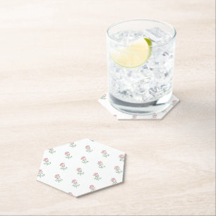 Dessous-de-verre En Papier Roses Rouges, Motif De Roses, Fleurs