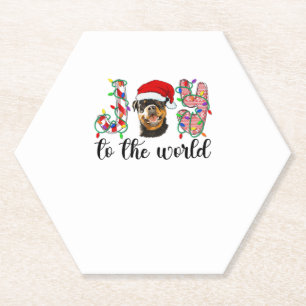 Dessous-de-verre En Papier Rottweiler Christmas Rottie Xmas Party Rottweiler