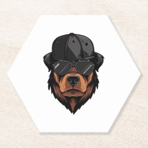 Dessous-de-verre En Papier Rottweiler Gangster