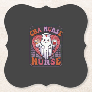 Dessous-de-verre En Papier Sac infirmière Cna Halloween fantôme stéthoscope s