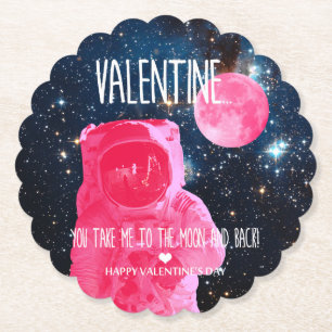 Dessous-de-verre En Papier Saint-Valentin, tu m'emmènes sur la lune et retour