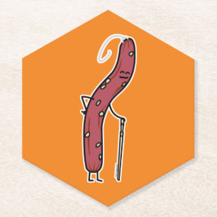 Dessous-de-verre En Papier Saucisse sèche chinoise gras vieilli Cantonese Lap