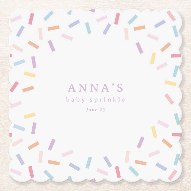 Dessous-de-verre En Papier Saupoudrer Bébé (Devant)