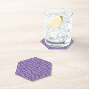 Dessous-de-verre En Papier Sayagata motif, japonais, violet et rose