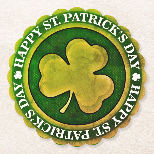 Dessous-de-verre En Papier Sceau de la Saint Patrick (Devant)