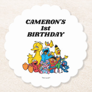 Dessous-de-verre En Papier Sesame Street Pals 1er anniversaire