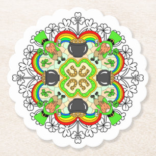 Dessous-de-verre En Papier Shamrock, Leprechauns Saint Patrick's Day
