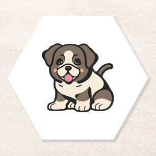 Dessous-de-verre En Papier Simple mignon chien Copier Copier Copier