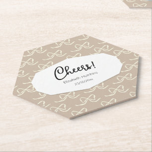 Dessous-de-verre En Papier Simple motif de nœud moderne