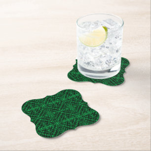 Dessous-de-verre En Papier Simple Scribble   Carreaux miroir   Vert  