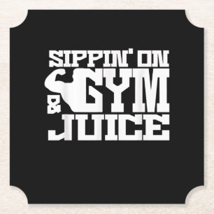 Dessous-de-verre En Papier Sippin Sur Gym- Jus - Homme Stylos Entraînement
