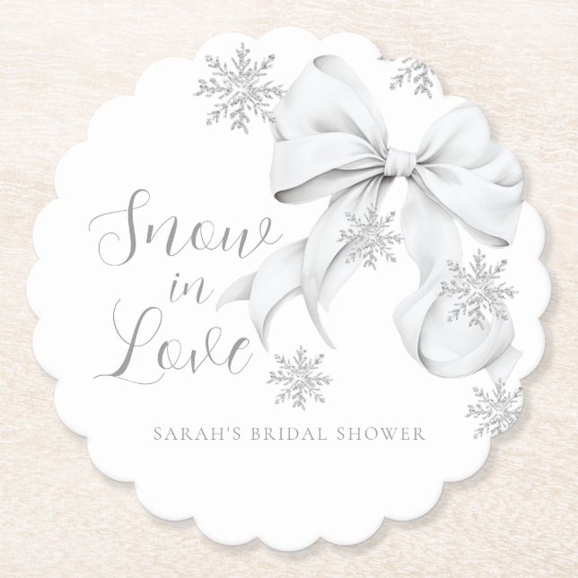 Dessous-de-verre En Papier Snow in Love (Devant)