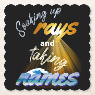 Dessous-de-verre En Papier Soaking Up Rays and Taking Names Summertime