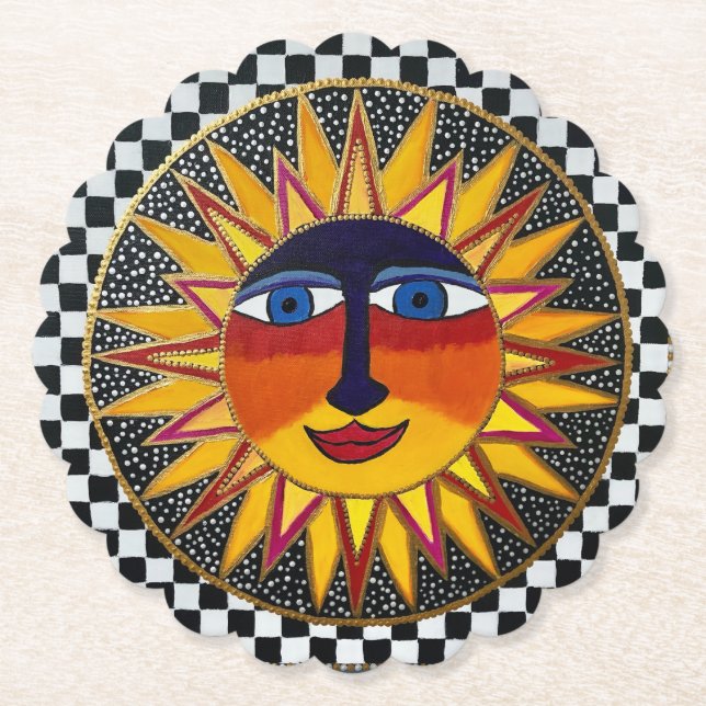 Dessous-de-verre En Papier Soleil (Devant)