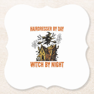Dessous-de-verre En Papier Sorcière Coiffeuse Halloween Vintage Chemise de Sa
