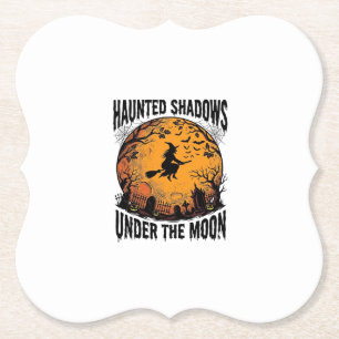 Dessous-de-verre En Papier Sorcière de Lune d'Halloween Chemise de Nuit Vinta