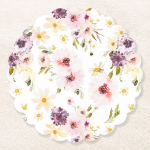 Dessous-de-verre En Papier Sous-verres en papier floral vintage – Déco de tab