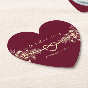 Dessous-de-verre En Papier Sous-verres en papier mariage romantique Bourgogne