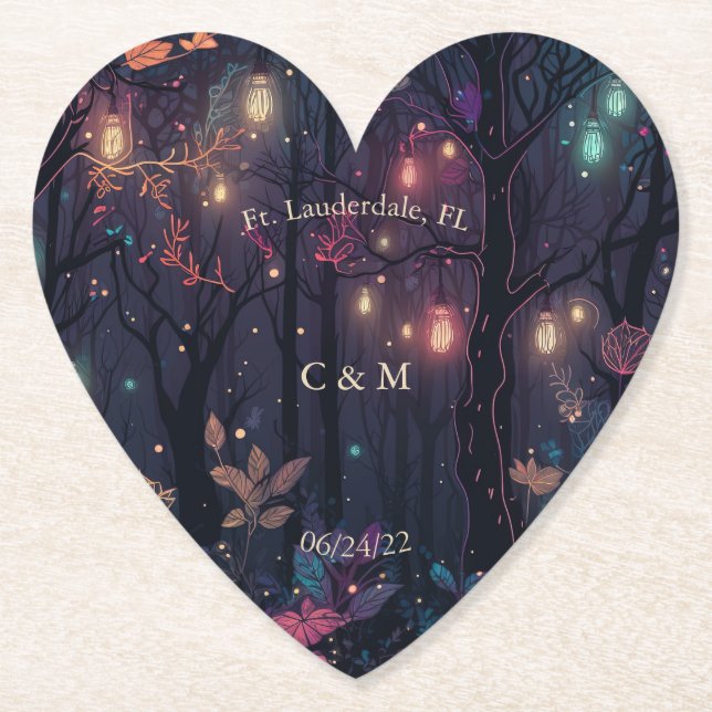 Dessous-de-verre En Papier Spray Floral Imaginaire Art personnalisé (Devant)