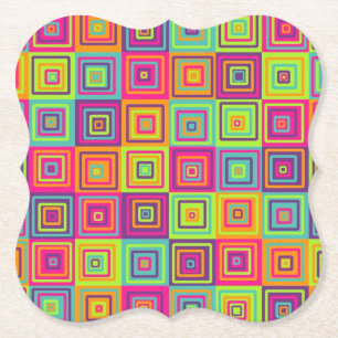 Dessous-de-verre En Papier Squares Pattern