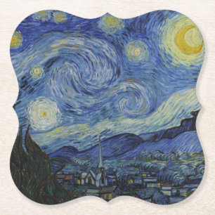 Dessous-de-verre En Papier Starry Night & Van Gogh /célèbre art vintage