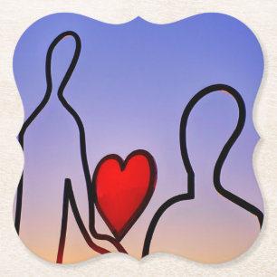 Dessous-de-verre En Papier statue d'amour