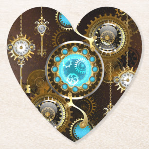 Dessous-de-verre En Papier Steampunk Rusty Background