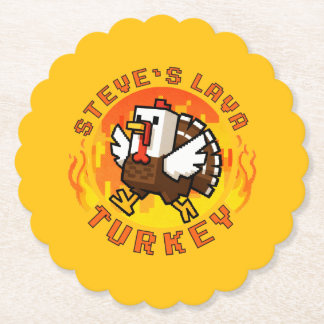 Dessous-de-verre En Papier Steve's Lava Chicken Turkey Minecraft Thanksgiving