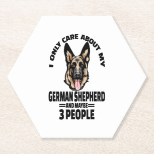 Dessous-de-verre En Papier Stickers Berger Allemand - Je Ne Me Soucie Que De