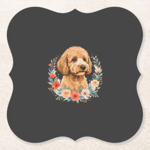 Dessous-de-verre En Papier Sublimation ronde de chien floral