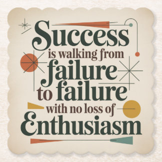 Dessous-de-verre En Papier Success Is Walking From Failure To Failure