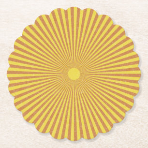 Dessous-de-verre En Papier Sun Burst - Rétro