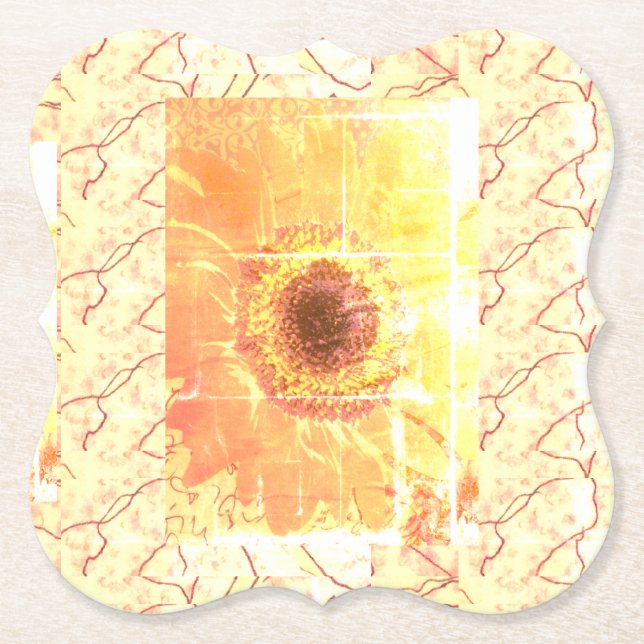 Dessous-de-verre En Papier Sunflower Vendredi-2 Dessous de verre papier (Devant)