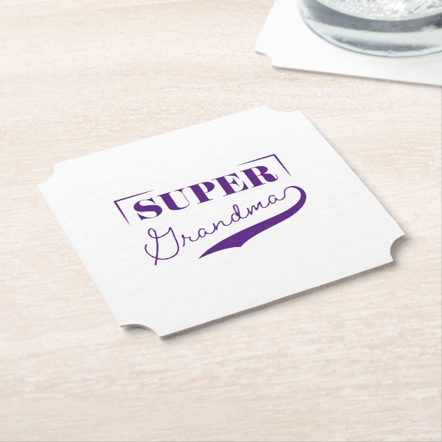 Dessous-de-verre En Papier Super grand-mère (Incliné)