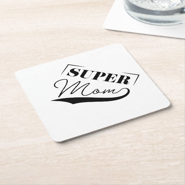 Dessous-de-verre En Papier Super Maman (Incliné)