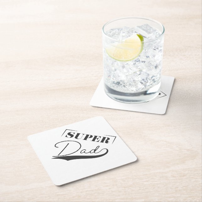 Dessous-de-verre En Papier Super papa (En situation)