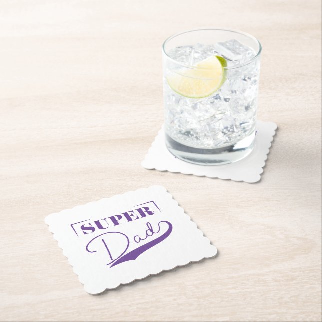 Dessous-de-verre En Papier Super papa (En situation)