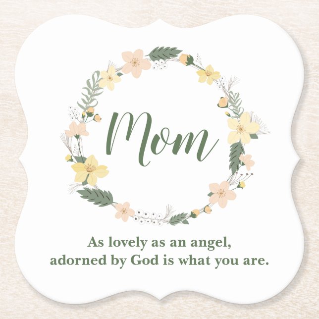 Dessous-de-verre En Papier Super pour maman (Devant)