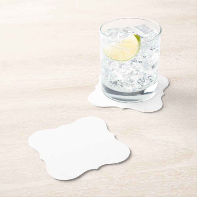 Dessous-de-verre En Papier Support blanc (En situation)