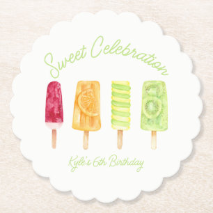 Dessous-de-verre En Papier Sweet Celebration Popsicle anniversaire
