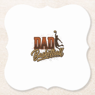 Dessous-de-verre En Papier T-shirt avec gravure vintage de basket-ball pour p