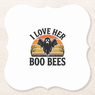 Dessous-de-verre En Papier T-shirt drôle de Halloween vintage pun abeille fan