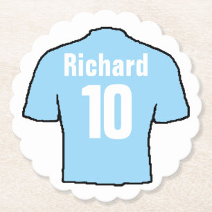 Dessous-de-verre En Papier T-shirt fan de football.