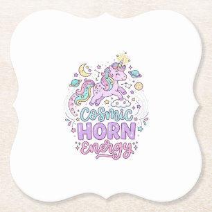 Dessous-de-verre En Papier T-shirt graphique pastel mignon énergie corne cosm