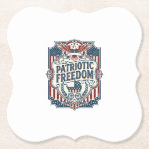 Dessous-de-verre En Papier T-shirt graphique vectoriel Baby Shower patriotiqu