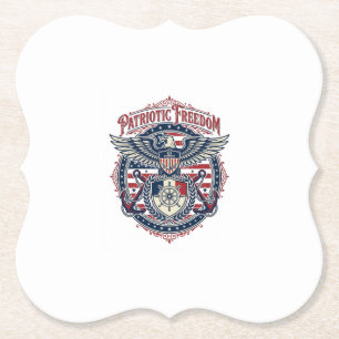 Dessous-de-verre En Papier T-shirt graphique vectoriel prépa côtier patriotiq