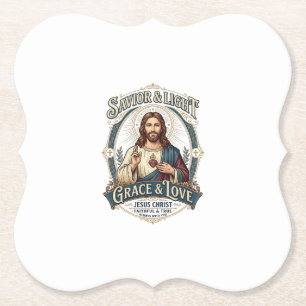 Dessous-de-verre En Papier T-shirt graphique vintage Jesus Thrift Store pour 